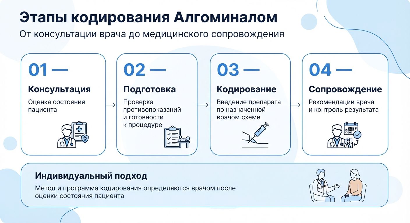 Кодирование препаратом «Алгоминал» в Красном Сулине инфографика
